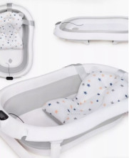 DT-882 Складная детская ванночка для новорожденных силиконовая, компактная, сливающаяся, переносная